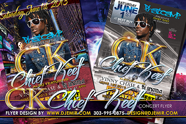 Chief Keef New York City Concert Flyer design