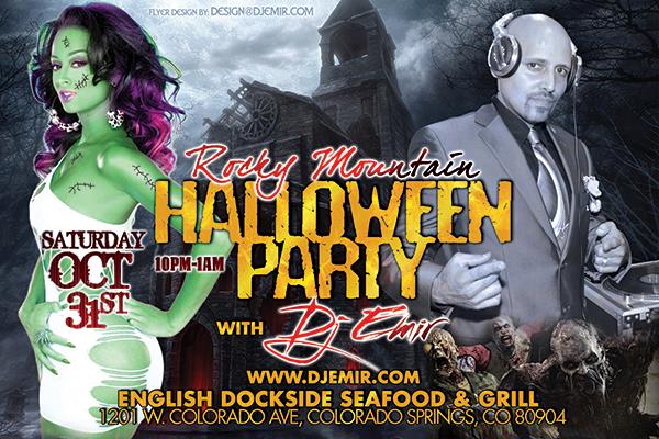 Flyer Design For Rocky Mountain Halloween Party 2015 With DJ Emir Santana