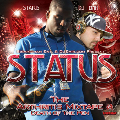 Status The Arthritis Mixtape Death of The Pen with DJ Emir Album Cover design