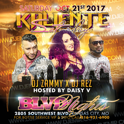 Kaliente Saturdays Latin Night At Blvd Nights Kansas City Flyer Design