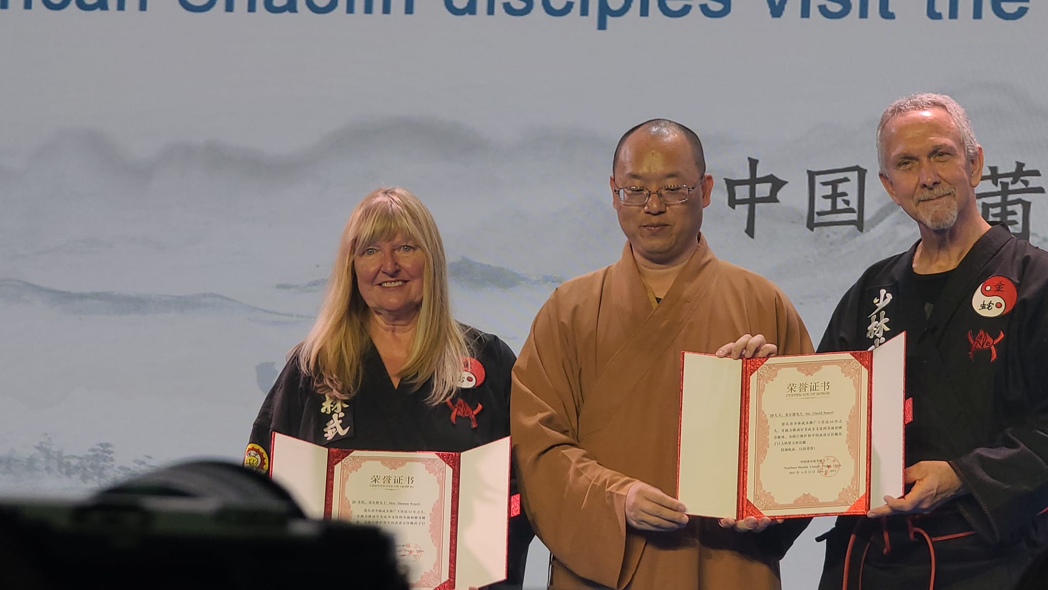 Senior Elder Masters David And Sharon Soard at Southern Shaolin temple 